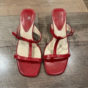 LOFT Red Strappy Sandals